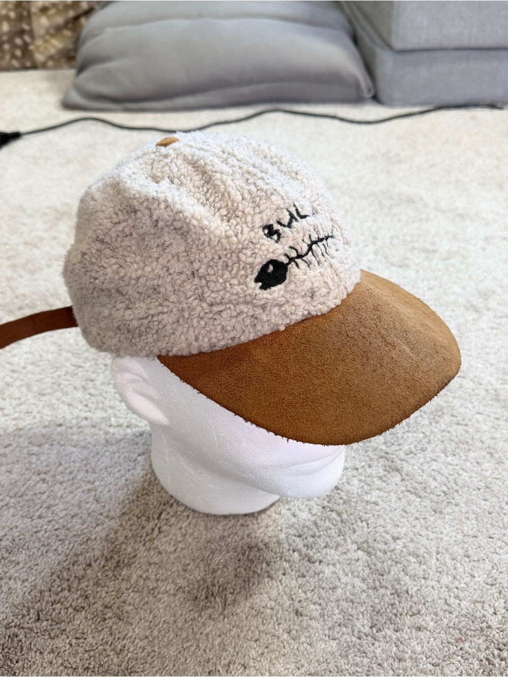 Bula Men’s Vintage Hat Cap Strap Back Sherpa Bonefish Berber Volley USA Brown